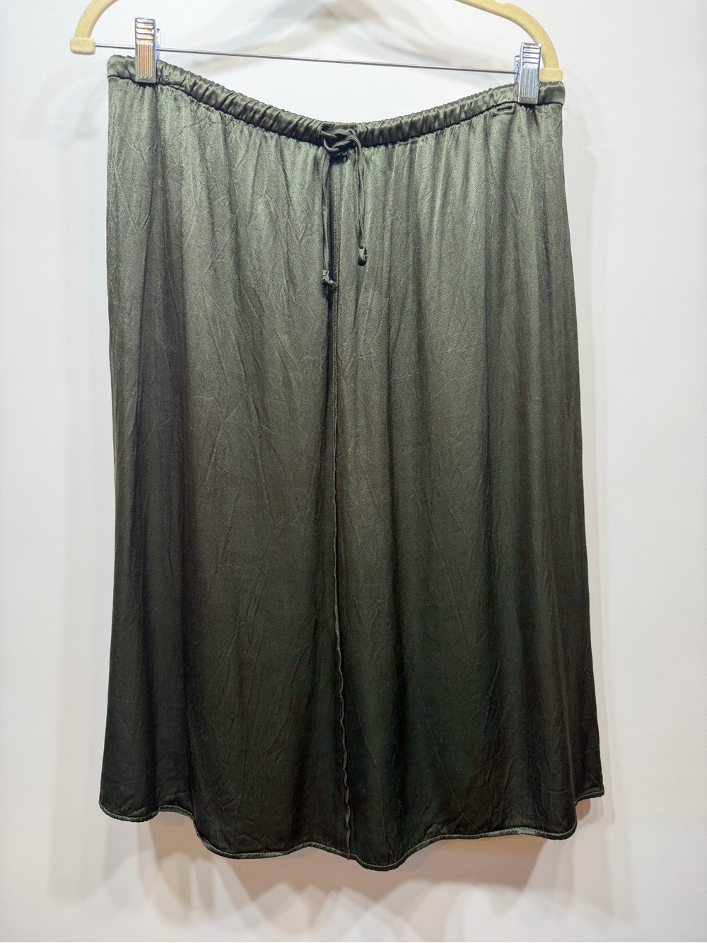 Zara Olive Green Midi Skirt XL - Picture 2 of 10